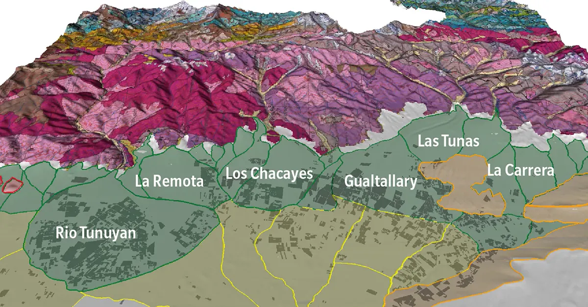 Abanicos aluvionales del Valle de Uco