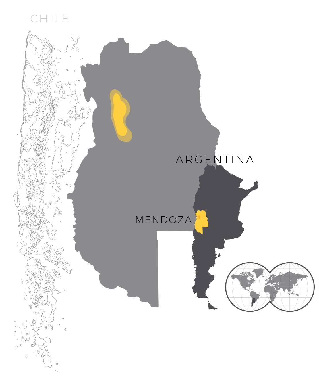 Ubicación del Valle de Uco en la provincia de Mendoza